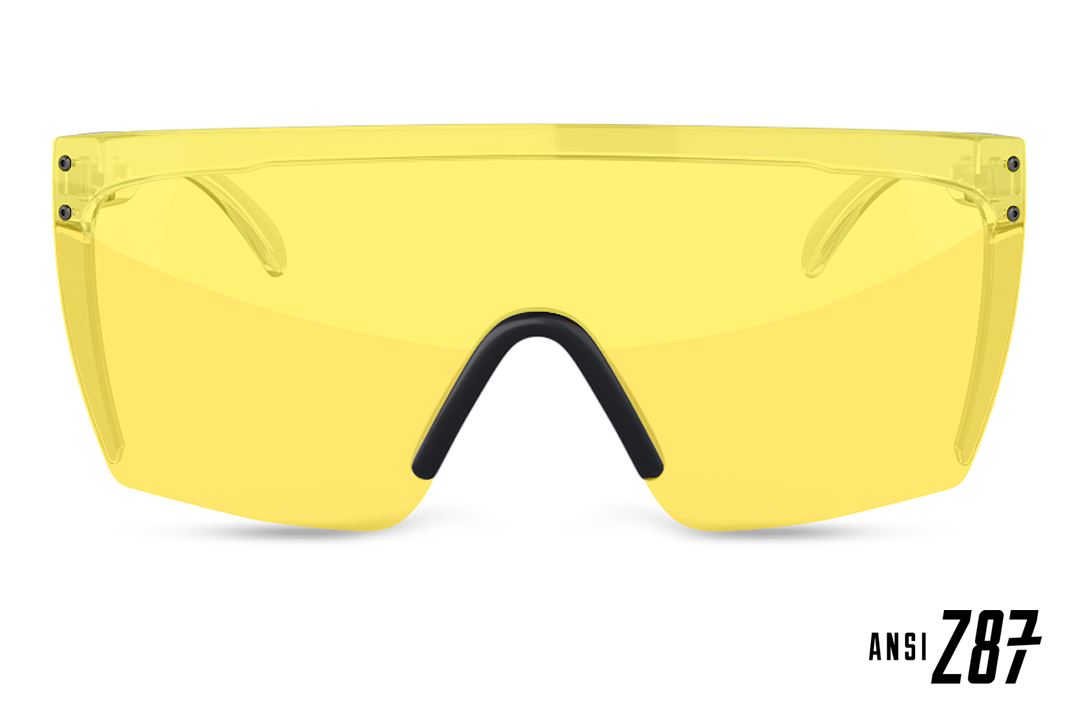 Lazer Face Series Clear Z.87 Sunglasses-Hi-Vis Yellow Lens Sunglasses Heatwave 