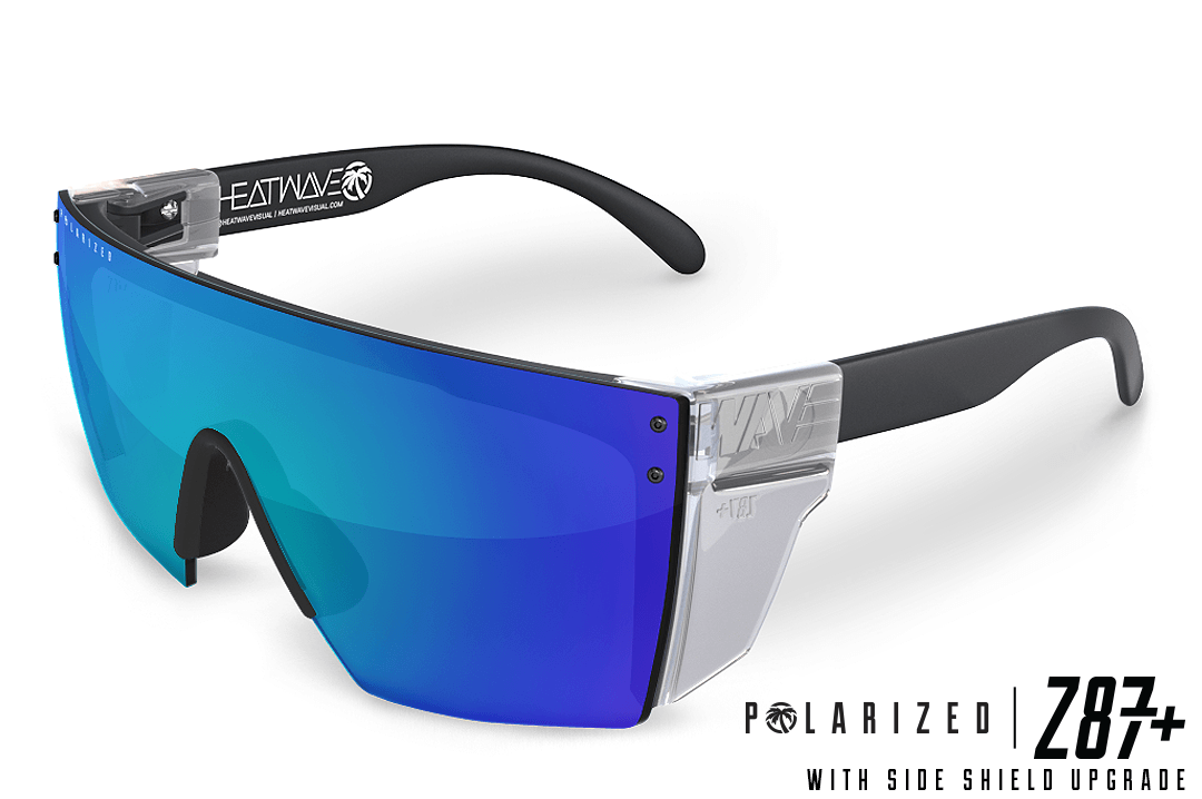 Lazer Face Series Z.87 Galaxy Blue Sunglasses-Polarized Sunglasses Heatwave Clear Side Shields 