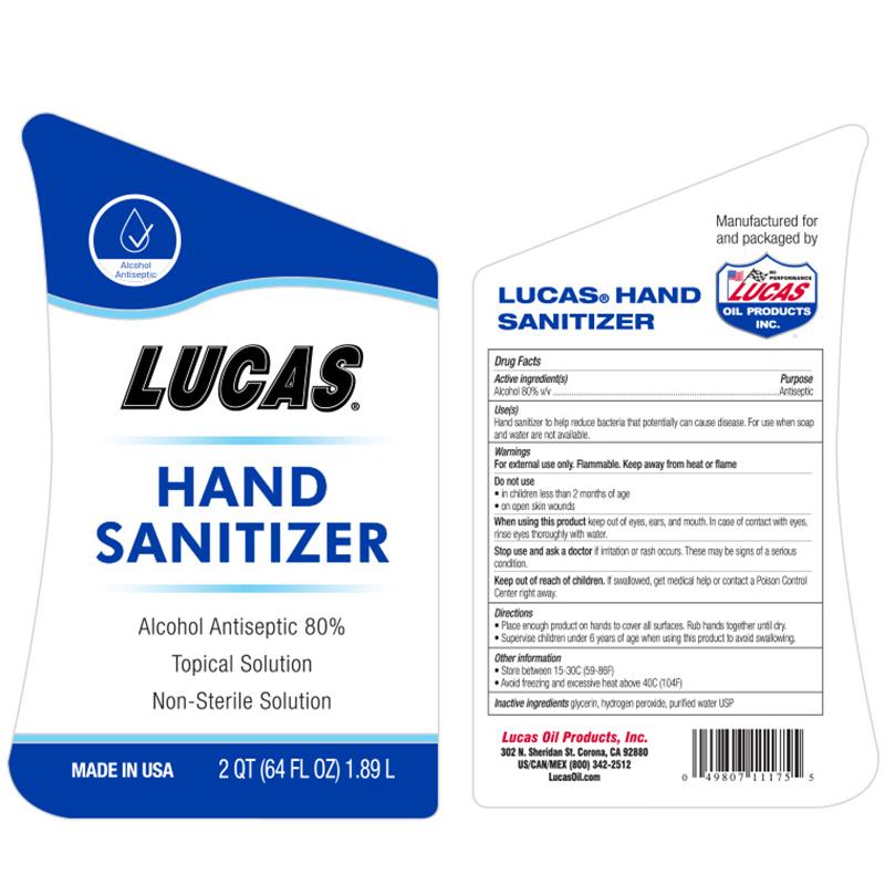Lucas Oil Hand Sanitizer 2qt Oils and Grease Lucas Oil description