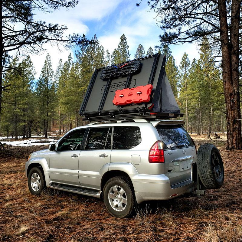 gx470 roof top tent Freespirit Recreation Odyssey Series Hard Top 55" Roof Top Tent