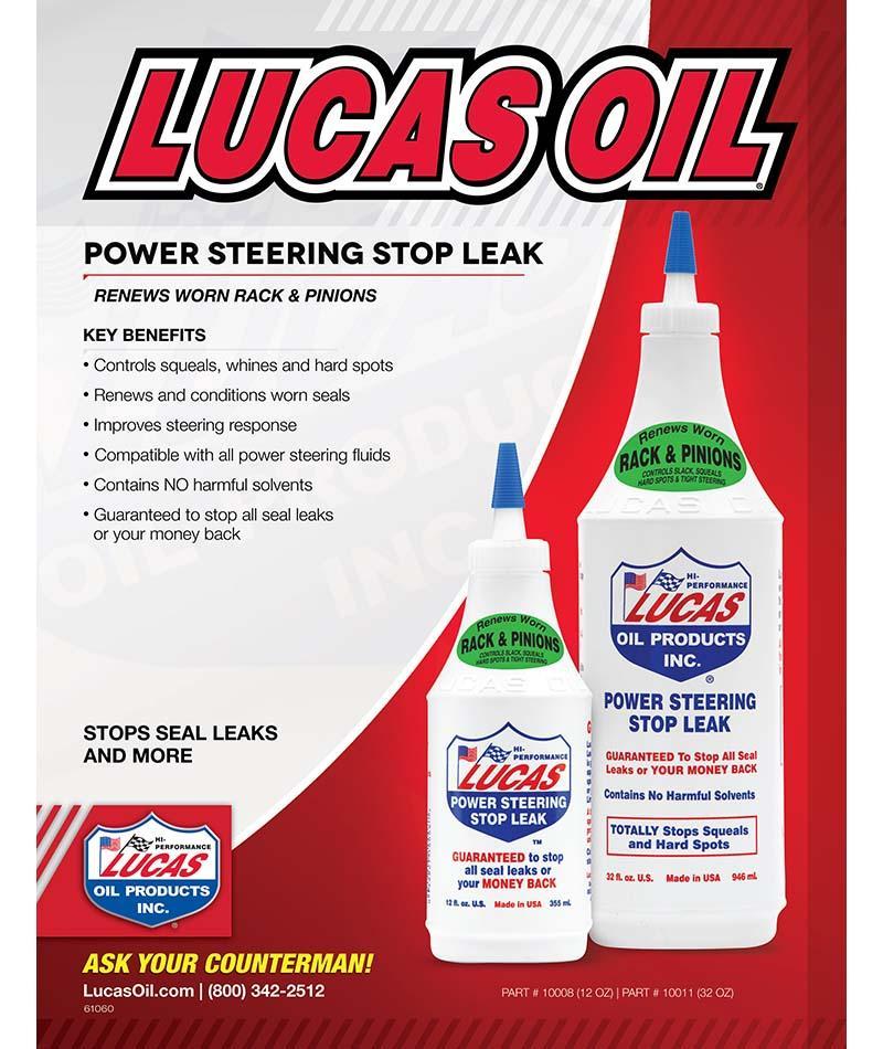 Power Steering Stop Leak Fluid Oils and Grease Lucas Oil description