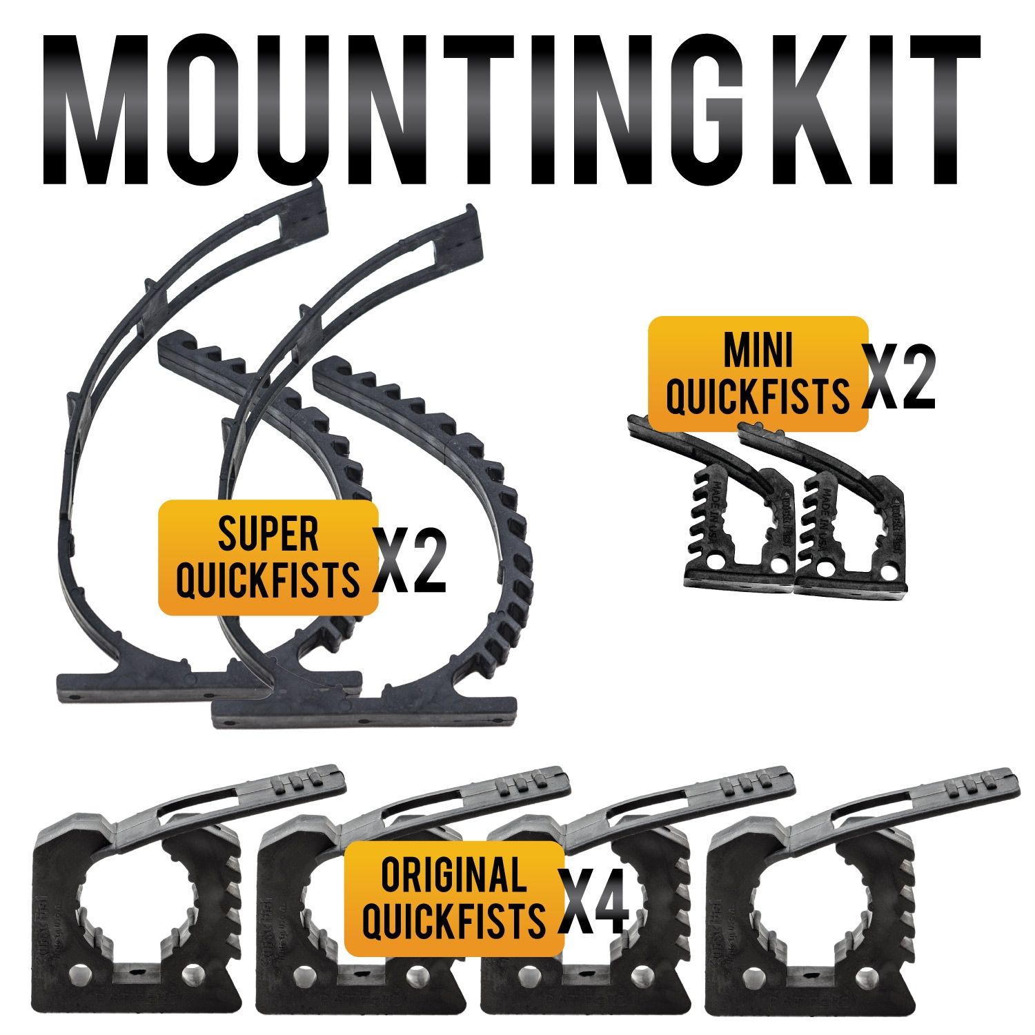 Quick Fist 8-Piece Clamp Mounting Kit Quick Fist Clamps parts