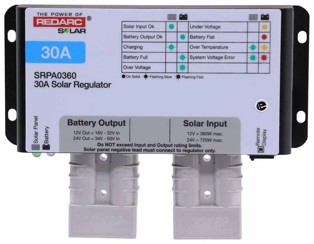 Redarc 30 AMP Solar Regulator close-up