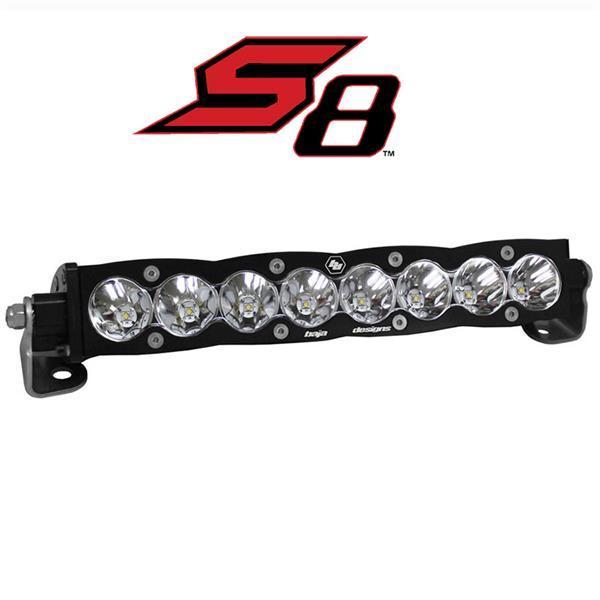 S8 Series LED Light Bar Lighting Baja Designs 10" Clear Spot