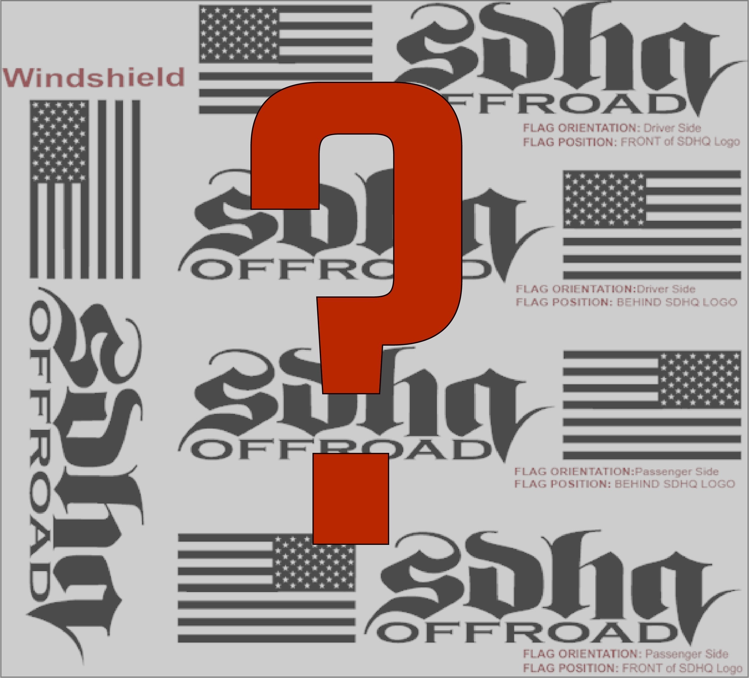 SDHQ America Banner Sticker Mystery 3 Pack Sticker SDHQ Off Road 