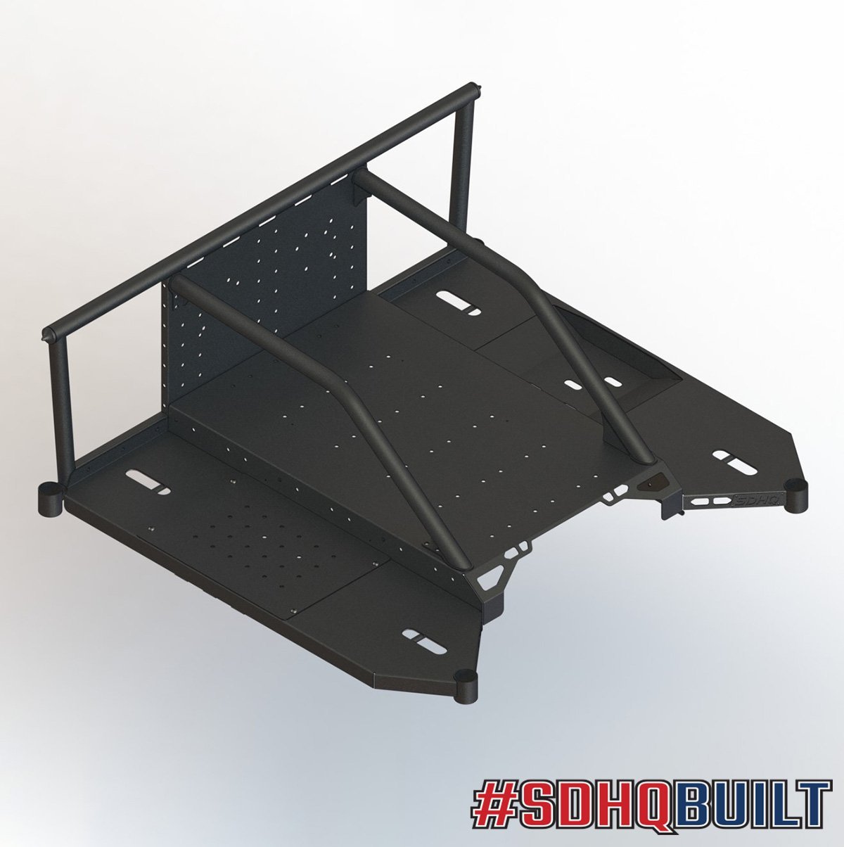 SDHQ Built In-Bed Rack Full Size Truck Tire Cradle Delete Plate Chase Rack Accessories SDHQ Off Road