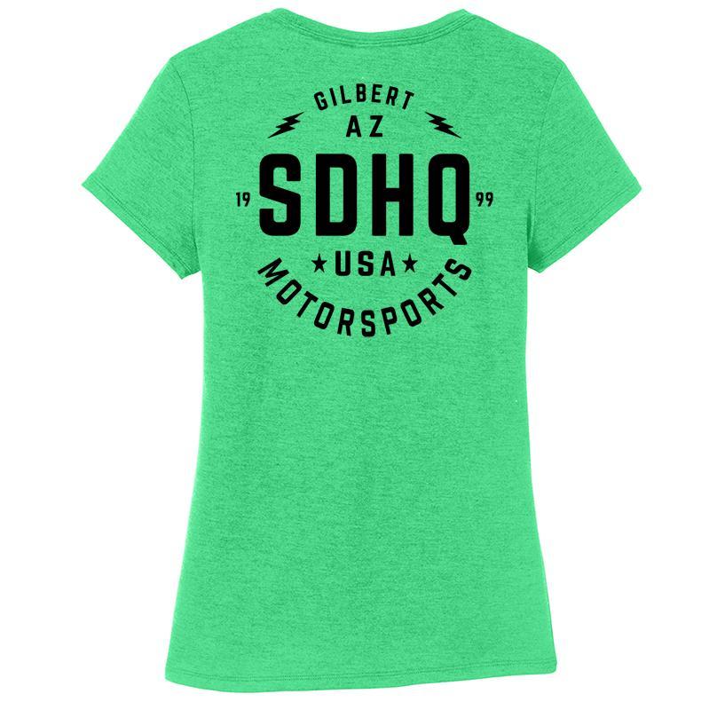 SDHQ Motorsports Womens Frost Green Crew Neck T-Shirt Apparel SDHQ Off Road 