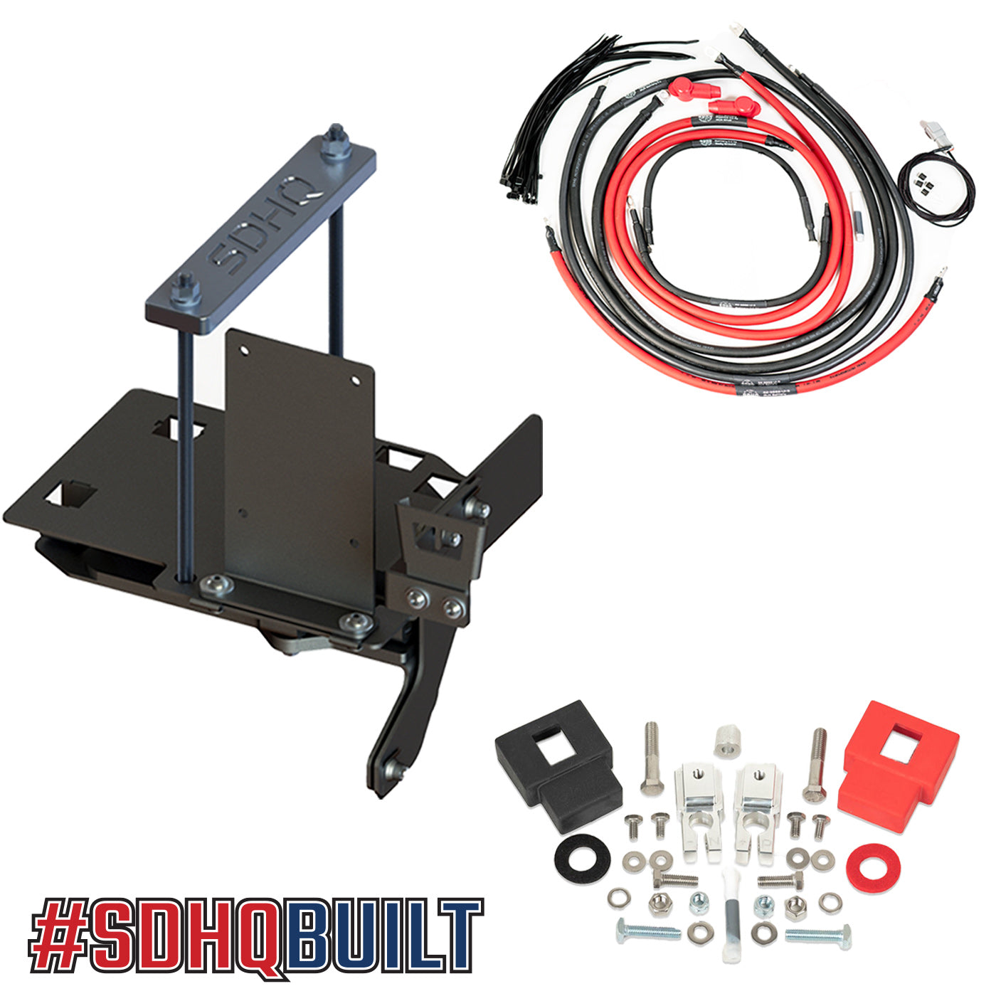 '07-21 Toyota Tundra SDHQ Built "Build your Own" Dual Battery Kit display of included components