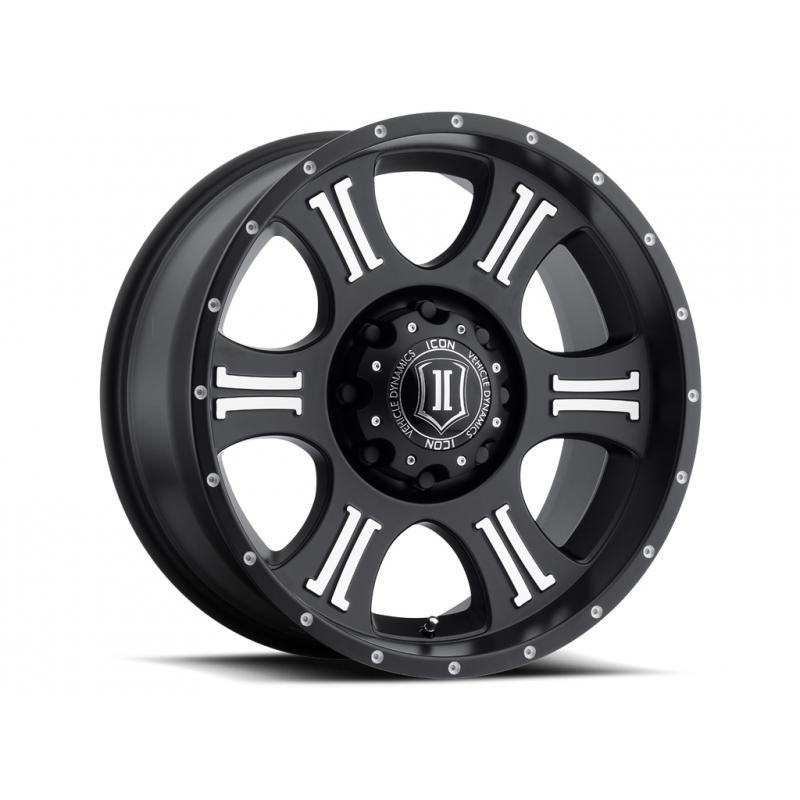 Shield 20" Wheel Satin Black with Machined Accents Wheels Icon Alloys display