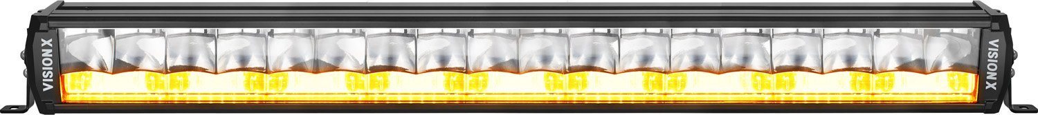 Shocker Dual Action LED Light Bar Lighting Vision X 30" Race Amber Elliptical (front view)