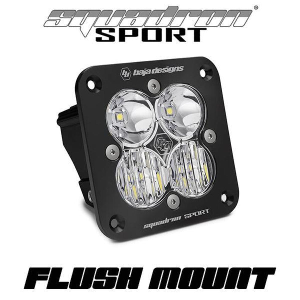 Squadron Sport LED Light Flush Mount Lighting Baja Designs Clear Driving Combo Display 