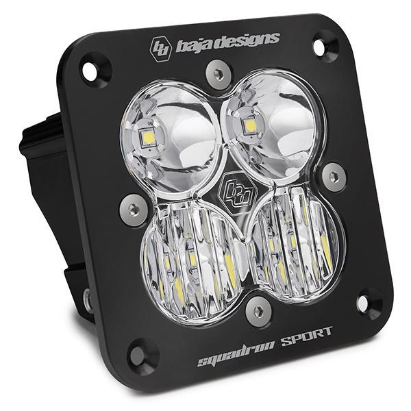 Squadron Sport LED Light Flush Mount Lighting Baja Designs Black Clear Driving/Combo