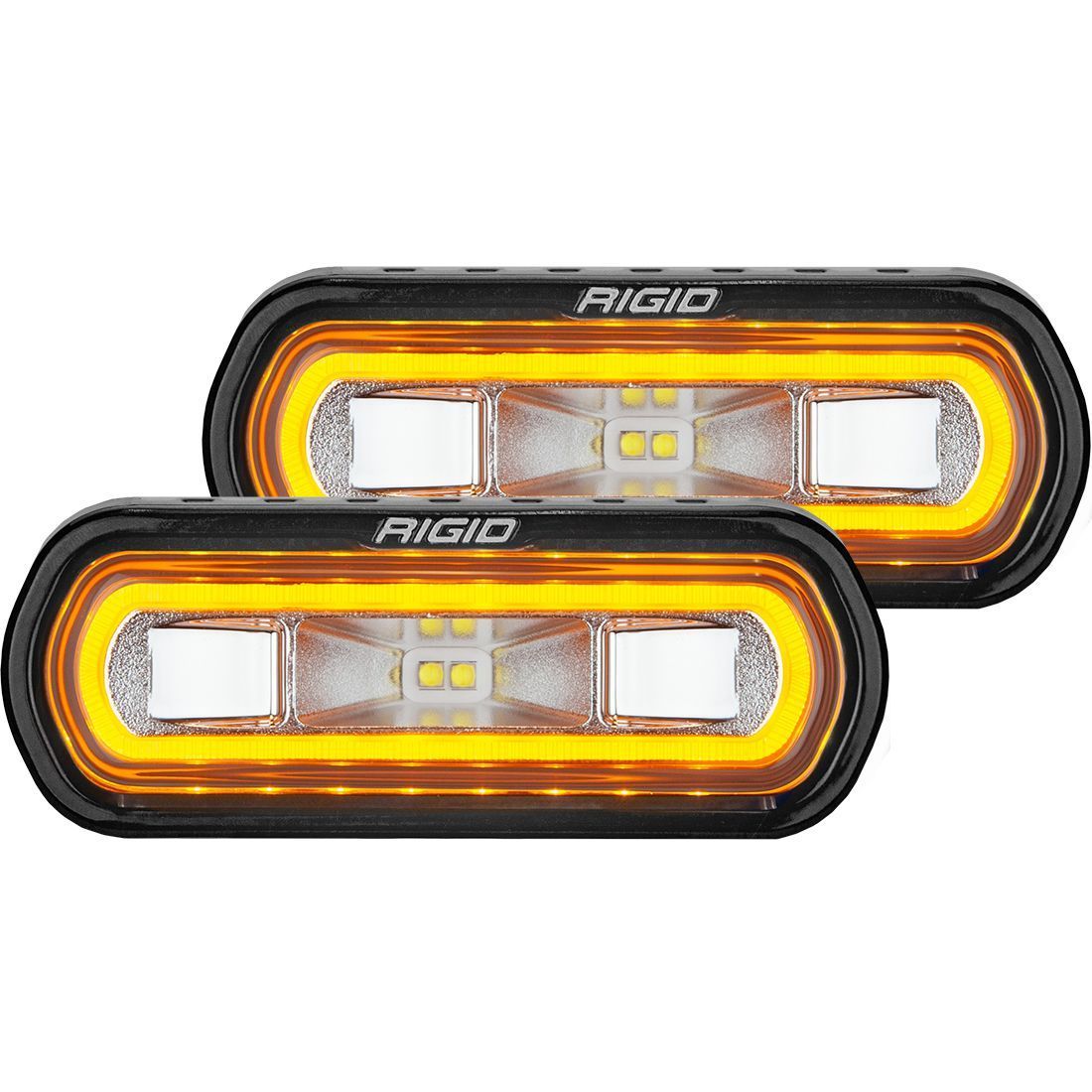 SR-L Series Off Road Spreader Pod Amber Halo | Pair Lighting Rigid Industries Surface Mount 