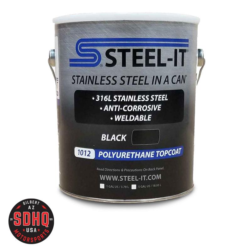 Steel-It 1012B Black Polyurethane Topcoat-Gallon Paint Steel It display