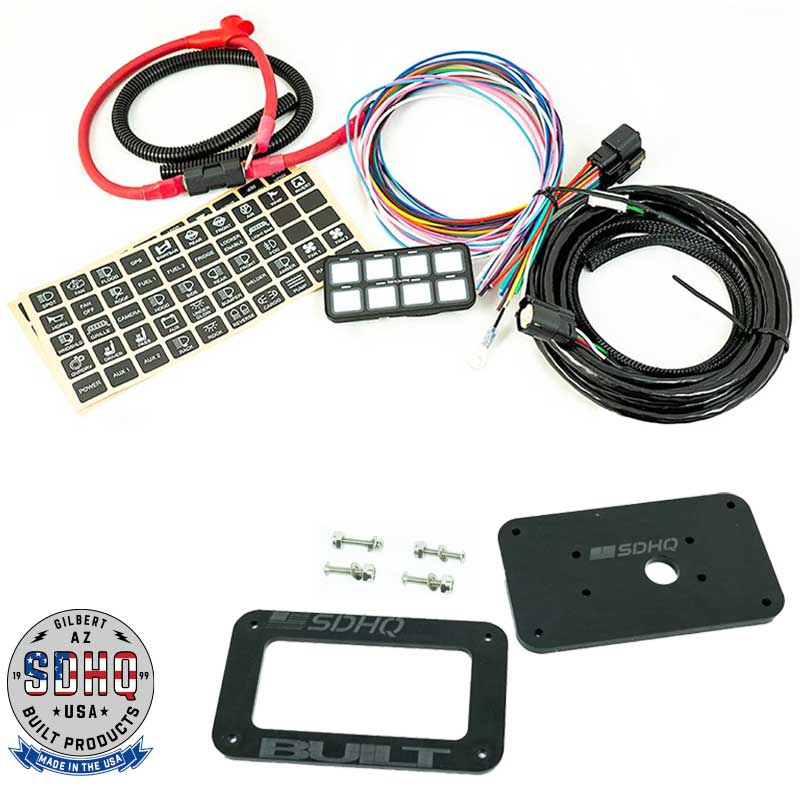 Switch Pros SP-9100 8-Switch Panel System with SDHQ Built Universal Keypad Mount Lighting SDHQ Off Road