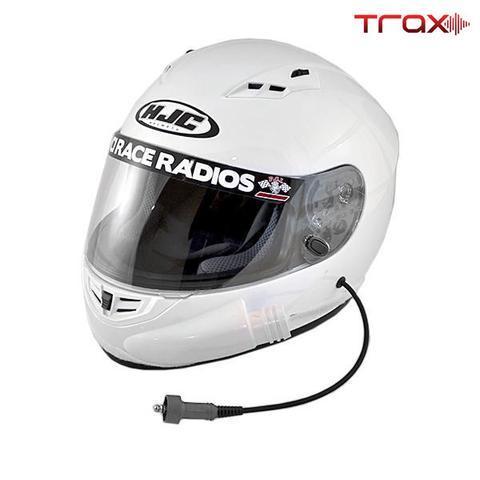 TRAX HJC CS-R3 Playcar Wired Helmets PCI Radios Wired only XSmall White