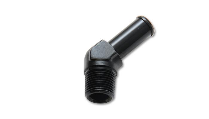Vibrant Male NPT to Hose Barb Adapters Fabrication Vibrant Performance 45 Degrees 1/8" to 1/4" 