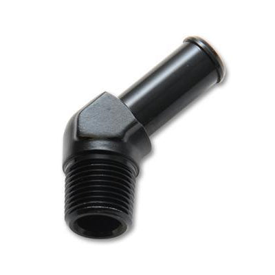 Vibrant Male NPT to Hose Barb Adapters Fabrication Vibrant Performance 45 Degrees 1/8" to 1/4" 