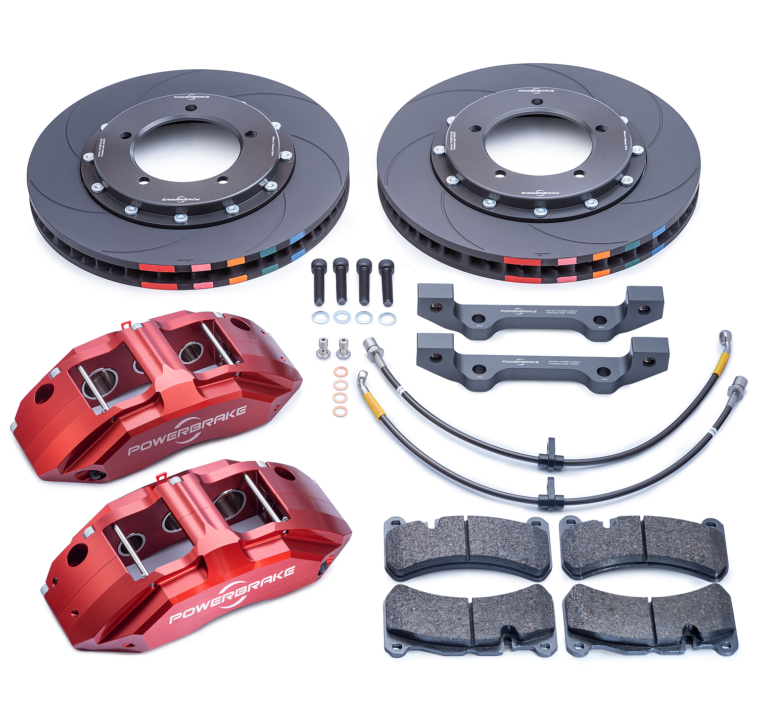 Stage-2 Big Brake Kit / Red / ('22-23 Toyota Tundra) Powerbrake parts